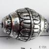 Antique Silver Acrylic Beads Spindly 15x20mm Hole:2mm Sold by Bag