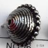 Antique Silver Acrylic Beads Bicone 13x17mm Hole:2mm Sold by Bag