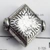 Antique Silver Acrylic Beads Twist 18x20x7mm Hole:2mm Sold by Bag