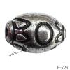 Antique Silver Acrylic Beads Drum 23x15mm Hole:3mm Sold by Bag