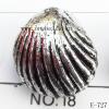 Antique Silver Acrylic Beads Shell 18x20x16mm Hole:2mm Sold by Bag