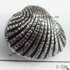 Antique Silver Acrylic Beads Shell 21x16x15mm Hole:2mm Sold by Bag