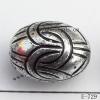 Antique Silver Acrylic Beads Oval 14x17mm Hole:2.5mm Sold by Bag