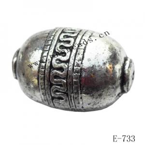 Antique Silver Acrylic Beads 18x27mm Hole:2mm Sold by Bag