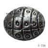 Antique Silver Acrylic Beads Oval 20x25mm Hole:3mm Sold by Bag