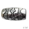 Antique Silver Acrylic Beads Tube 16x19mm Hole:2mm Sold by Bag