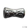 Antique Silver Acrylic Beads Pillow 17x34mm Hole:2mm Sold by Bag