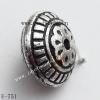 Antique Silver Acrylic Beads Rondelle 11x11x6mm Hole:1mm Sold by Bag