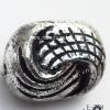 Antique Silver Acrylic Beads Oval 10x15mm Hole:1mm Sold by Bag