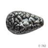 Antique Silver Acrylic Beads Teardrop 18x10x8mm Hole:1mm Sold by Bag