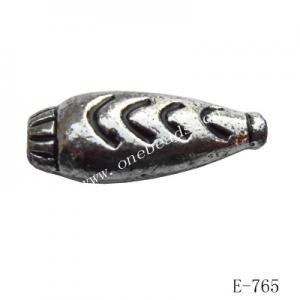 Antique Silver Acrylic Beads 22x9mm Hole:1mm Sold by Bag