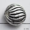 Antique Silver Acrylic Beads Flat Round 15x15x7mm Hole:2mm Sold by Bag
