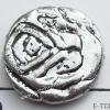 Antique Silver Acrylic Beads Coin 16x16x3mm Hole:1mm Sold by Bag