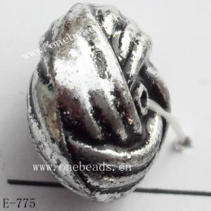 Antique Silver Acrylic Beads Rondelle 14x8mm Hole:1mm Sold by Bag