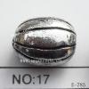 Antique Silver Acrylic Beads Oval 13x16mm Hole:3mm Sold by Bag