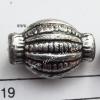 Antique Silver Acrylic Beads Lantern 22x15x10mm Hole:2mm Sold by Bag