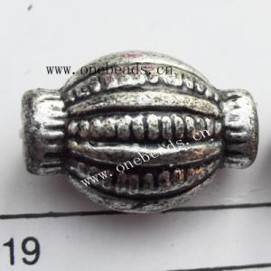 Antique Silver Acrylic Beads Lantern 22x15x10mm Hole:2mm Sold by Bag