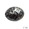 Antique Silver Acrylic Beads Oval 15x20mm Hole:2mm Sold by Bag