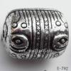 Antique Silver Acrylic Beads Column 20x17mm Hole:2.5mm Sold by Bag