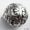 Antique Silver Acrylic Beads Round 19mm Hole:2mm Sold by Bag