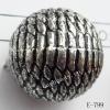 Antique Silver Acrylic Beads Round 20mm Hole:1mm Sold by Bag