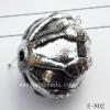 Antique Silver Acrylic Beads Flat Round 19x23mm Hole:2.5mm Sold by Bag