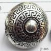 Antique Silver Acrylic Beads Flat Round 23x13mm Hole:2mm Sold by Bag