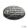 Antique Silver Acrylic Beads Flat Oval 18x28x10mm Hole:1mm Sold by Bag