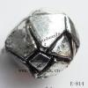 Antique Silver Acrylic Beads 25x23mm Hole:1.5mm Sold by Bag