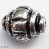 Antique Silver Acrylic Beads Lantern 15x12mm Hole:1mm Sold by Bag