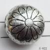 Antique Silver Acrylic Beads Flat Round 16x10mm Hole:1mm Sold by Bag