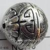 Antique Silver Acrylic Beads Round 18mm Hole:2mm Sold by Bag