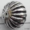 Antique Silver Acrylic Beads Rondelle 18x12mm Hole:1mm Sold by Bag