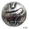 Antique Silver Acrylic Beads Round 20mm Hole:1.5mm Sold by Bag