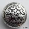 Antique Silver Acrylic Beads Flat Round 18x10mm Hole:2mm Sold by Bag