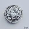 Antique Silver Acrylic Beads Coin 10x4mm Hole:1mm Sold by Bag