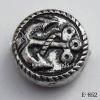 Antique Silver Acrylic Beads Coin 10x4mm Hole:1mm Sold by Bag