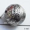 Antique Silver Acrylic Beads Round 12mm Hole:1mm Sold by Bag