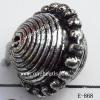 Antique Silver Acrylic Beads Bicone 12x10mm Hole:1mm Sold by Bag