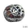 Antique Silver Acrylic Beads Oval 12x10mm Hole:1mm Sold by Bag