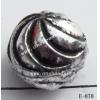 Antique Silver Acrylic Beads Round 12mm Hole:1mm Sold by Bag