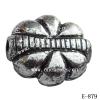 Antique Silver Acrylic Beads 14x12x6mm Hole:2mm Sold by Bag