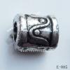 Antique Silver Acrylic Beads Tube 11x10mm Hole:5mm Sold by Bag