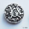 Antique Silver Acrylic Beads Coin 14x5mm Hole:1mm Sold by Bag