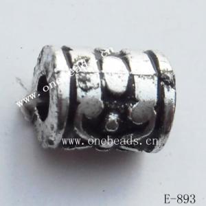 Antique Silver Acrylic Beads-Spacer 7x6mm Hole:2mm Sold by Bag