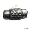 Antique Silver Acrylic Beads Tube 5x12mm Hole:1mm Sold by Bag