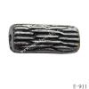 Antique Silver Acrylic Beads Flat Tube 20x8x5mm Hole:1.5mm Sold by Bag