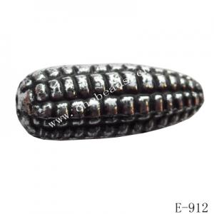 Antique Silver Acrylic Beads Corn 9x24mm Hole:2mm Sold by Bag