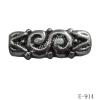 Antique Silver Acrylic Beads Tube 9x25mm Hole:3.5mm Sold by Bag