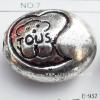 Antique Silver Acrylic Beads 32x26x17mm Hole:3mm Sold by Bag